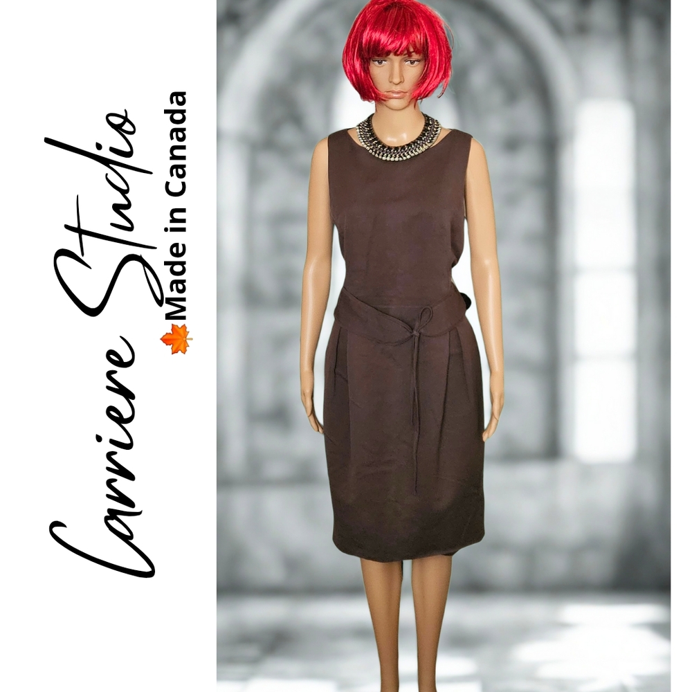Femme De Carriere Studio | Sheath Midi Dress with Belt✨️